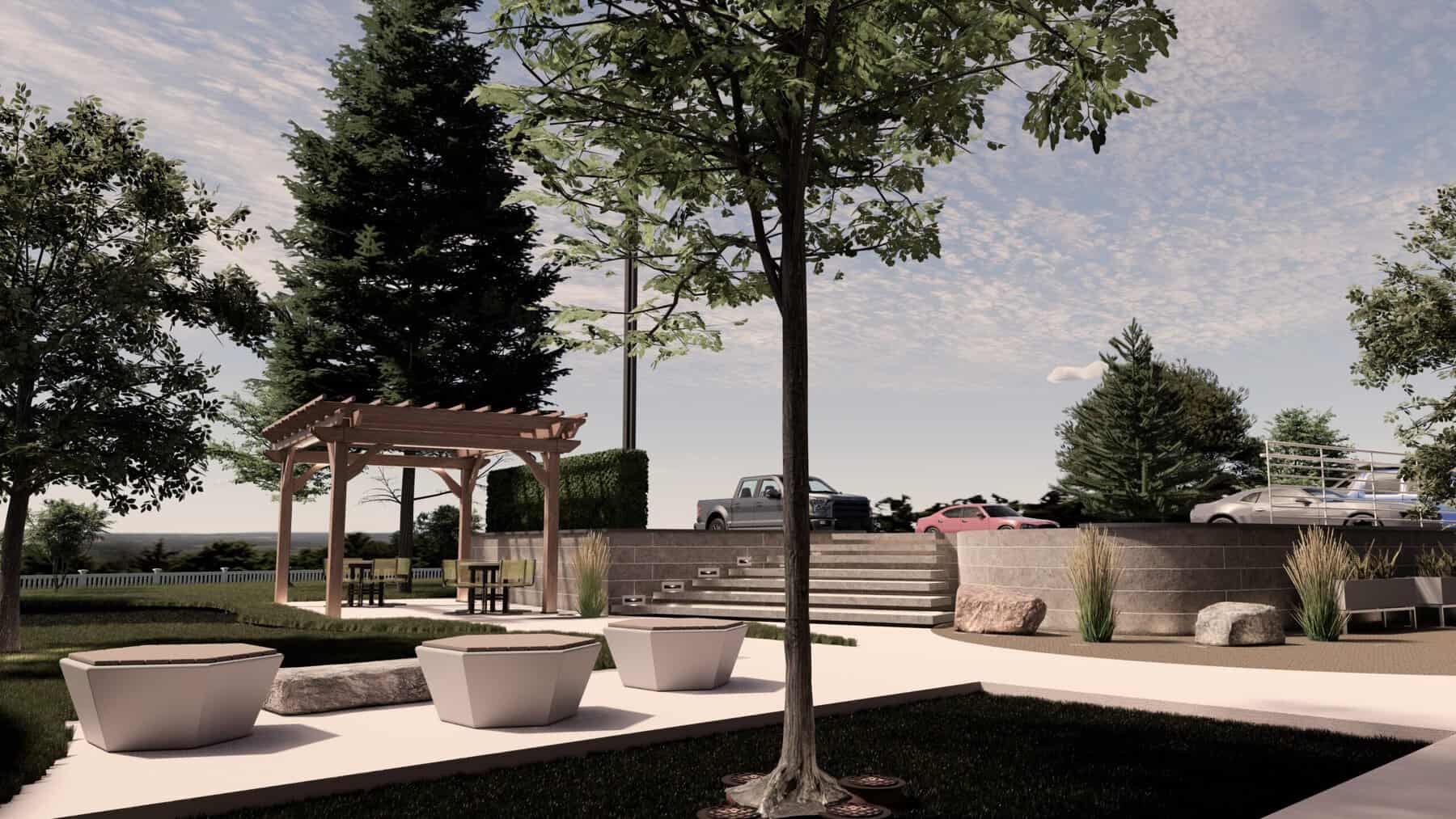 Capture - Pergola Seating - Stairs